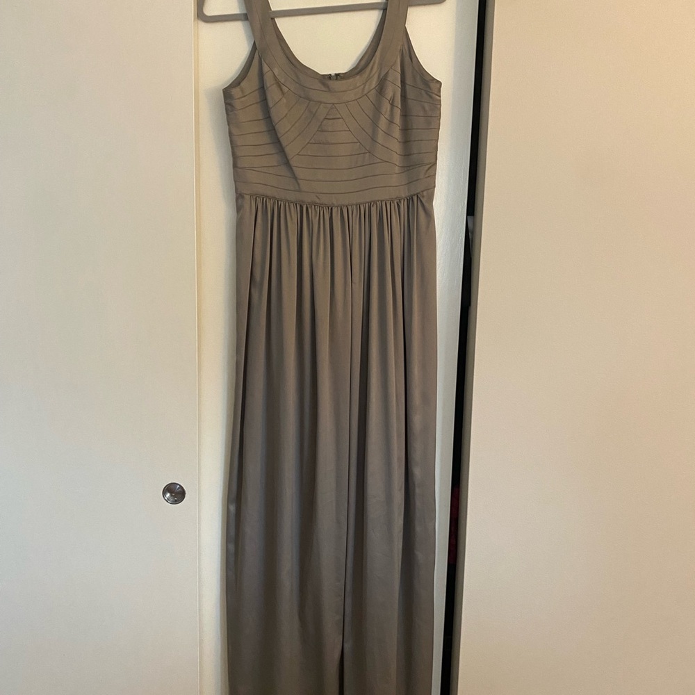 BCBGeneration Gray/Silver U-Neck Gown